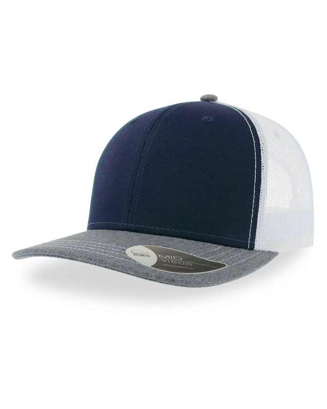 Navy-grey melange-white