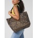 LEOPARD PRINT CARRYALL TOTE BAG BG194 LEOPARD PRINT CARRYALL TOTE BAG BG194
