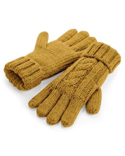 CABLE KNIT MELANGE GLOVES_X000