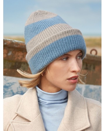 COLOUR BLOCK BEANIE  B391R