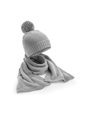 KNITTED SCARF AND BEANIE GIFT SET B401