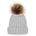 FUR POM POM CHUNKY BEANIE B412