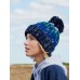 CORKSCREW POM POM BEANIE B486