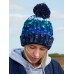 CORKSCREW POM POM BEANIE B486