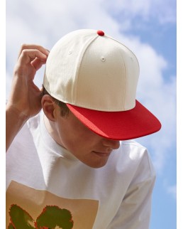 CONTRAST FLAT PEAK 6 PANEL CAP  B662