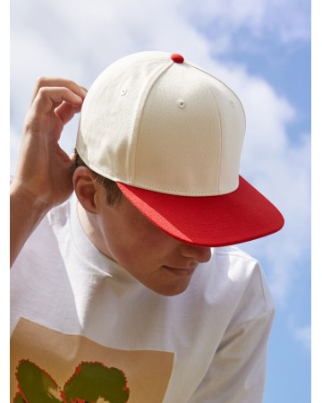 CONTRAST FLAT PEAK 6 PANEL CAP  B662