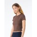 WOMEN'S MICRO RIB BABY TEE  BE1010