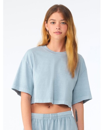 WOMEN'S HEAVYWEIGHT WASHED CROPPED TEE  BE6882GD