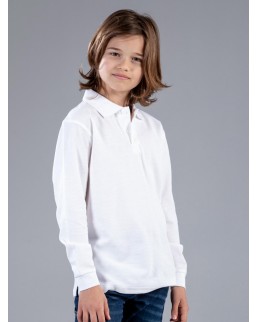 LS KIDS POLO WITH CUFFS 100%C