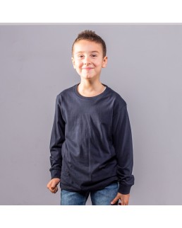 BOYS LS TEE WITH CUFFS 100%C