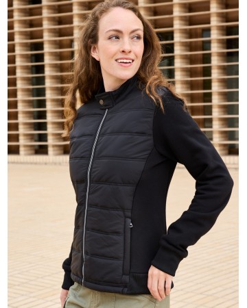 LADIES' HYBRID SWEAT JACKET  JN1123