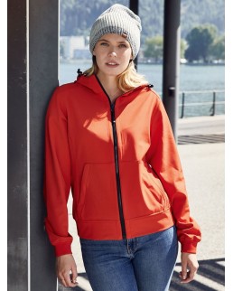 LADIES' HOODED SOFTSHELL JACKET  JN1145