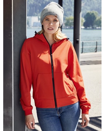 LADIES' HOODED SOFTSHELL JACKET  JN1145