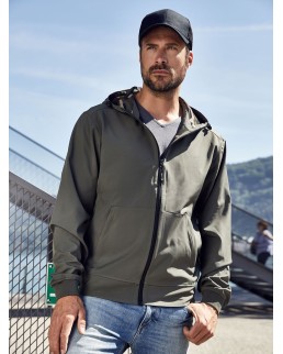 MEN'S HOODED SOFTSHELL JACKET  JN1146