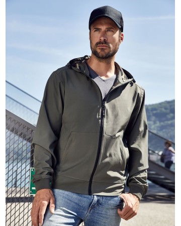 MEN'S HOODED SOFTSHELL JACKET  JN1146