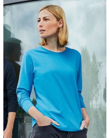 LADIES' BIO STRETCH-LONGSLEEVE WORK - SOLID  JN1803