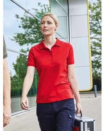 LADIES' BIO STRETCH-POLO WORK - SOLID  JN1805