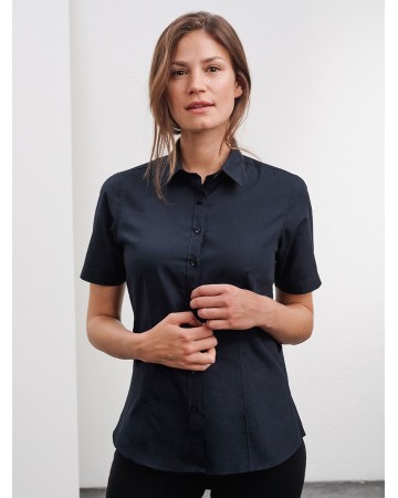 LADIES' SHIRT SHORT SLEEVE POPLIN  JN679