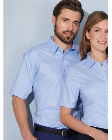 MEN'S 'SHIRT SHORTSLEEVE MICRO-TWILL  JN684