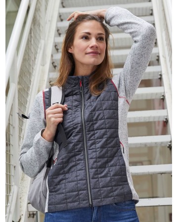 LADIES' KNITTED HYBRID JACKET  JN741