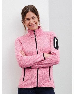 LADIES' KNITTED FLEECE JACKET  JN761