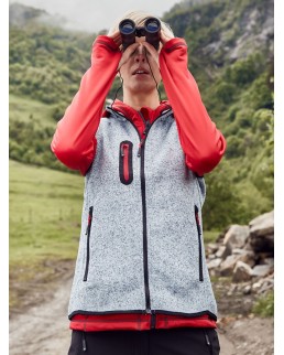 LADIES KNITTED FLEECE VEST  JN773