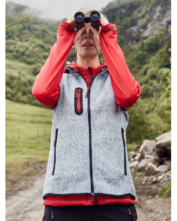 LADIES KNITTED FLEECE VEST  JN773