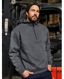 BIO WORKWEAR HALF ZIP HOODY  JN839