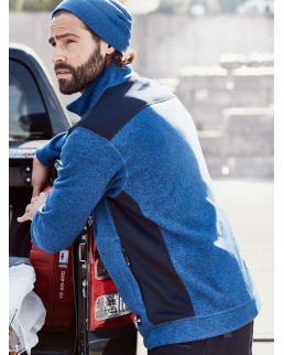 MEN'S KNITTED WORKWEAR FLEECE JACKET - STRONG  JN862