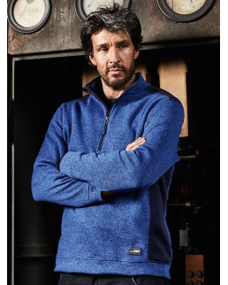 MEN'S KNITTED WORKWEAR FLEECE HALF-ZIP - STRONG  JN864