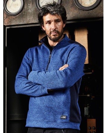 MEN'S KNITTED WORKWEAR FLEECE HALF-ZIP - STRONG  JN864