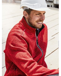 MEN'S KNITTED WORKWEAR FLEECE JACKET - SOLID  JN898