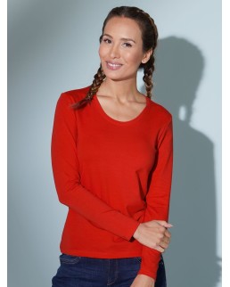 LADIES' STRETCH SHIRT LONG-SLEEVED  JN927