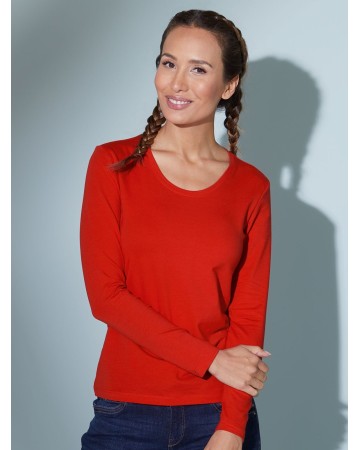 LADIES' STRETCH SHIRT LONG-SLEEVED  JN927