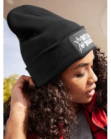 CLASSIC KNITTED BEANIE WITH PATCH  MB7403