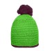 POMPON HAT WITH CONTRAST STRIPE  MB7964
