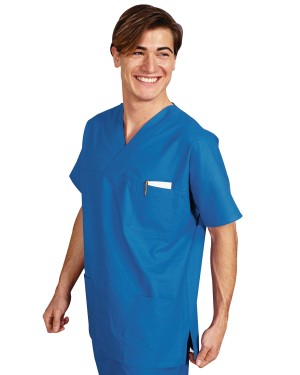 CASACCA COLLO A V AZZURRO  3XL UNISEX OEKO-TEX® STANDARD 100 CERTIF N. 25CX00077 CL II CENTROCOT 045400A-OEKO