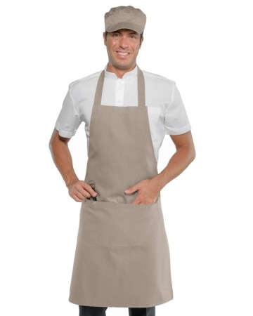 GREMBIULE PETTORINA CM 70X90 CON TASCA ARROTONDATA - ISACCO 087035