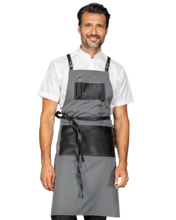 GREMBIULE BRISTOL  CON INSERTI E LACCI IN PELLE - ISACCO 088912