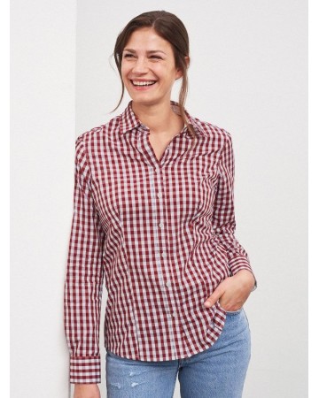 LADIES CHECKED BLOUSE JN616