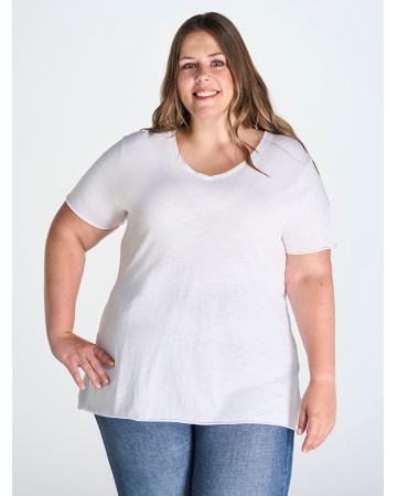 T-SHIRT DONNA MANICA CORTA COLLO A V CURVES CURVSSLUB