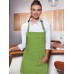SHORT BIB APRON BASIC WITH BUCKLE AND POCKET KBLS6