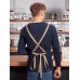 BIB APRON WITH CROSSED RIBBONS AND BIG POCKET KLS39