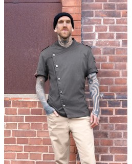 GIACCA DA CUOCO DA UOMO DENIM A MANICHE CORTE ROCK CHEF®-STAGE2  KRCJM19