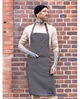 GREMBIULE CON PETTORINA STILE DENIM ROCK CHEF®-STAGE2  KRCLS15