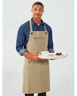 BARLEY CONTRAST STITCH SUSTAINABLE BIB APRON PR121