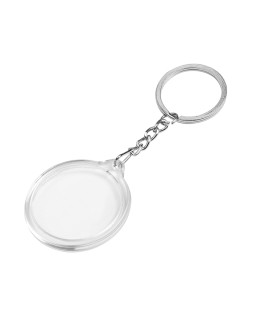 ROUND LABEL - PORTACHIAVI TONDO CON STRUTTURA IN PLASTICA TRASPARENTE PE136