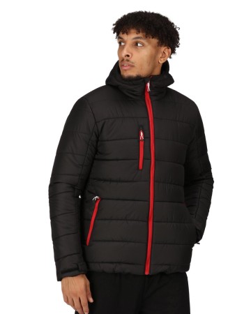 NAVIGATE THERMAL JACKET 100% POL BLACK/CLASSIC RED-S TRA241