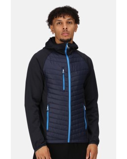 NAVIGATE IBRID JACKET 90/10% POL/ELA BLACK/CLASSIC RED-S TRA549