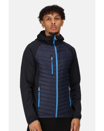 NAVIGATE IBRID JACKET 90/10% POL/ELA BLACK/CLASSIC RED-S TRA549